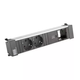   BACHMANN 916.507 zásuvková jednotka 2x 230V schuko+ USB C+ 1x volný modul