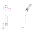 StrongLumio Gyorscsatlakozó LED szalag CCT 10mm - kábel 3-vonalas 150mm