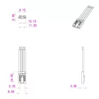 StrongLumio RGB COB 10mm LED szalag gyorscsatlakozó - kábel 4-vonalas 150mm