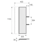 HETTICH 9279064 kihúzható fordítható tükör 305/1155mm antracit