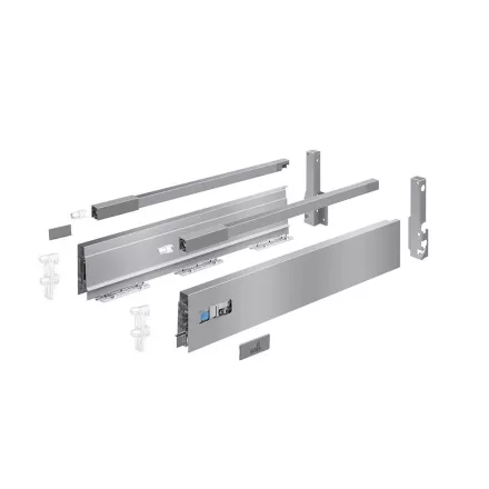 HETTICH 9307203 Atira flexi szett komplett 300/144 ezüst reling előlaprögzítő
