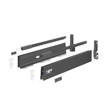 HETTICH 9307232 Atira flexi szett komplett 350/176 antracit reling előlaprögzítő
