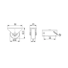 StrongCastors kerék - rögzített, 38 mm, puha futófelület