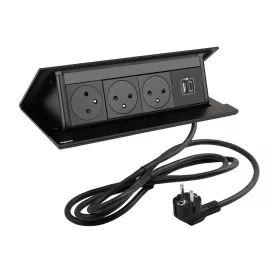 LEGRAND PopUp, 3x230V, 1x USB A/C, fekete mat