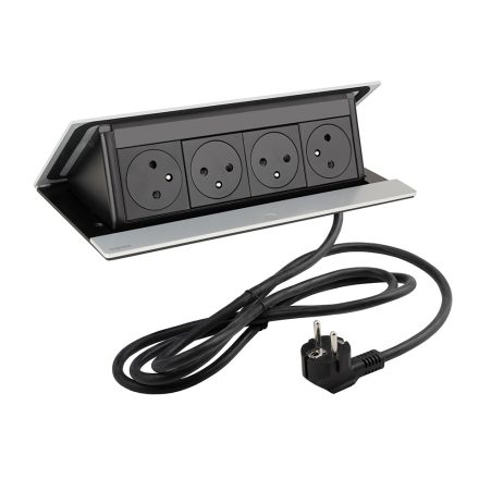 LEGRAND PopUp, 4x230V, eloxált alumínium