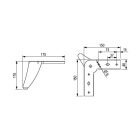 StrongLegs bútor láb FS009, 115mm, fekete matt