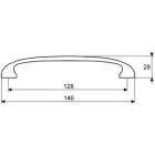 TULIP Fogantyú Uroso 128 fehér fényes + csavarok