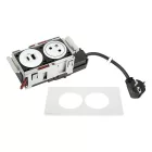 K- LEGRAND Disq'In 1x 230V + 1x USB A/C, bílá/bílá