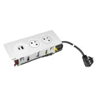 K- LEGRAND Disq'In 2x 230V + 1x USB A/C, bílá/bílá