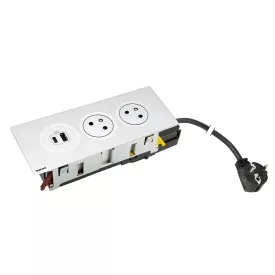 K- LEGRAND Disq'In 2x 230V + 1x USB A/C, bílá/bílá