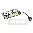 K- LEGRAND Disq'In 2x 230V + 1x USB A/C, bílá/bílá