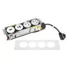 K- LEGRAND Disq'In 2x 230V + 1x USB A/C, HDMI, bílá/bílá