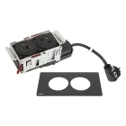 K- LEGRAND Disq'In 1x 230V + 1x USB A/C, černá/černá