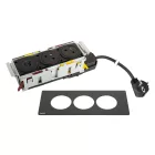 K- LEGRAND Disq'In 2x 230V + 1x USB A/C, černá/černá