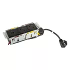 K- LEGRAND Disq'In 2x 230V + 1x USB A/C, černá/černá