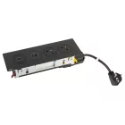 K- LEGRAND Disq'In 2x 230V + 1x USB A/C, HDMI, černá/černá