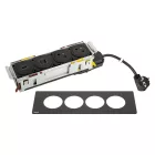 K- LEGRAND Disq'In 2x 230V + 1x USB A/C, HDMI, černá/černá