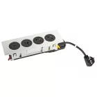 K- LEGRAND Disq'In 2x 230V + 1x USB A/C, HDMI, černá/nerez