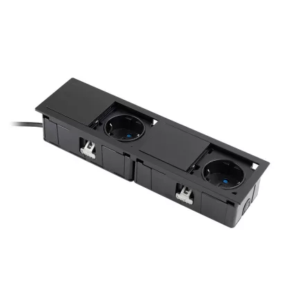 VersaHit Mono combi 2x230V, fekete matt, Schuko