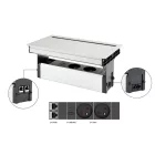 VersaFlap Mono 2.0, 2x 230V, 2x RJ45, 1x USB A/C, eloxált alumínium