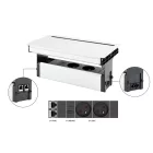 VersaFlap Mono 2.0, 2x 230V, 2x RJ45, 1x USB A/C, fehér matt