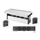 VersaFlap Mono 2.0, 3x 230V, 2xRJ45, 1x HDMI, 1xUSB A/C, 1xUSB data, elox alum.