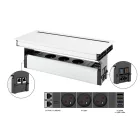VersaFlap Mono 2.0, 3x 230V, 2x RJ45, 1xHDMI, 1xUSB A/C, 1x USB data, fehér matt