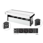 VersaFlap dual 2.0, 3x 230V, 2x RJ45, 1x HDMI, 1xUSB A/C, 1xUSB data, fehér matt