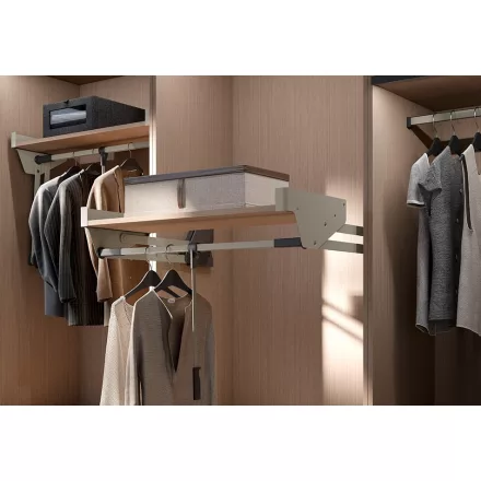 KES Conero ruhalift polccal, LW 985-1168mm, 18kg, Champagne gold