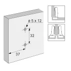 HETTICH 9313874 keresztalakú szerelőtalp Novisys D=1,5 eurocsavar