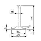 HETTICH 9318260 állító csavar alapzati lábazathoz M8/80