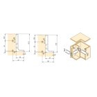 TULIP Gola ajtó J profil 4,1m sötét arany csiszolt