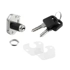 StrongLocks fiókzár - mini króm különböző kulcs + fém ellendarab