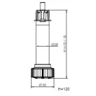 SCILM állítható láb beépített hűtőszekrény szellőztető alaphoz 270FR27012SF/120 mm fekete