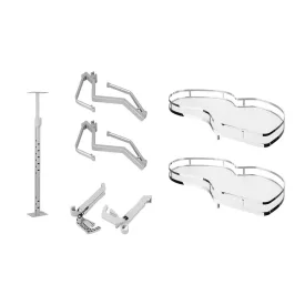   StrongWire sarokpolcok csillapítással classic 450mm jobbra-fehér aljjal/krómozot
