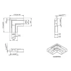 StrongLumio LED szalag csatlakozó sarok 2 pines 8 mm