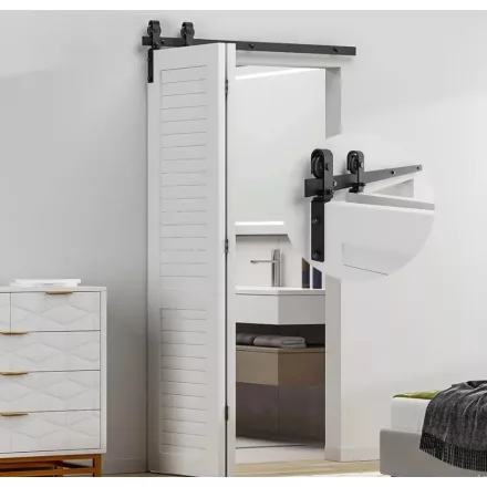 K-StrongLine Barnio fold kétszárnyú beltéri toló-harmonikaajtó, 1m vezetősínnel
