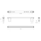 MARELLA DESIGN Fogantyú Riva 160 fekete matt