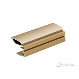 SEVROLL Alfa II fogantyú profil 18mm, 2,7m arany/sárgaréz