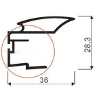 SEVROLL Alfa II fogantyú profil 18mm, 2,7m arany/sárgaréz