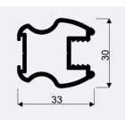 SEVROLL Gemini-2 fogantyú profil 2,7m arany/sárgaréz