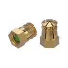 BU39 Becsavarható tipli golyóval M6x9/8 mm sárgaréz