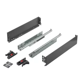   K-StrongMini fiók 89/500mm, csillapított részleges kihúzású fióksínnel 25kg, szürke