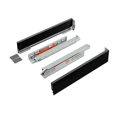 K-StrongMax 18 PUSH fiókvasalat H89/450mm, fekete