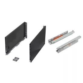 K-StrongMax 18 PUSH fiókvasalat H249/500mm, fekete