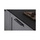 Fogantyú Furnipart D-LITE  160mm, fém, fekete matt