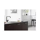 Fogantyú Furnipart VILLA  128mm, fém, fekete nikkel