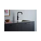 Fogantyú Furnipart VILLA  192mm, fém, fekete metál