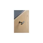 Fogantyú Furnipart VILLA T gomb, fém, fekete nikkel