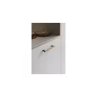 Fogantyú Furnipart BIS  160mm, fém-fa, matt fekete - lakkozott tölgy